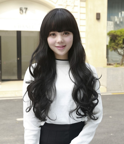 rambut palsu panjang gelombang